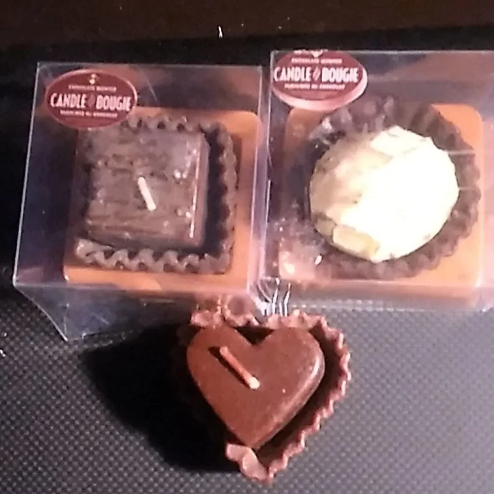 Chocolate Candles Set of 3